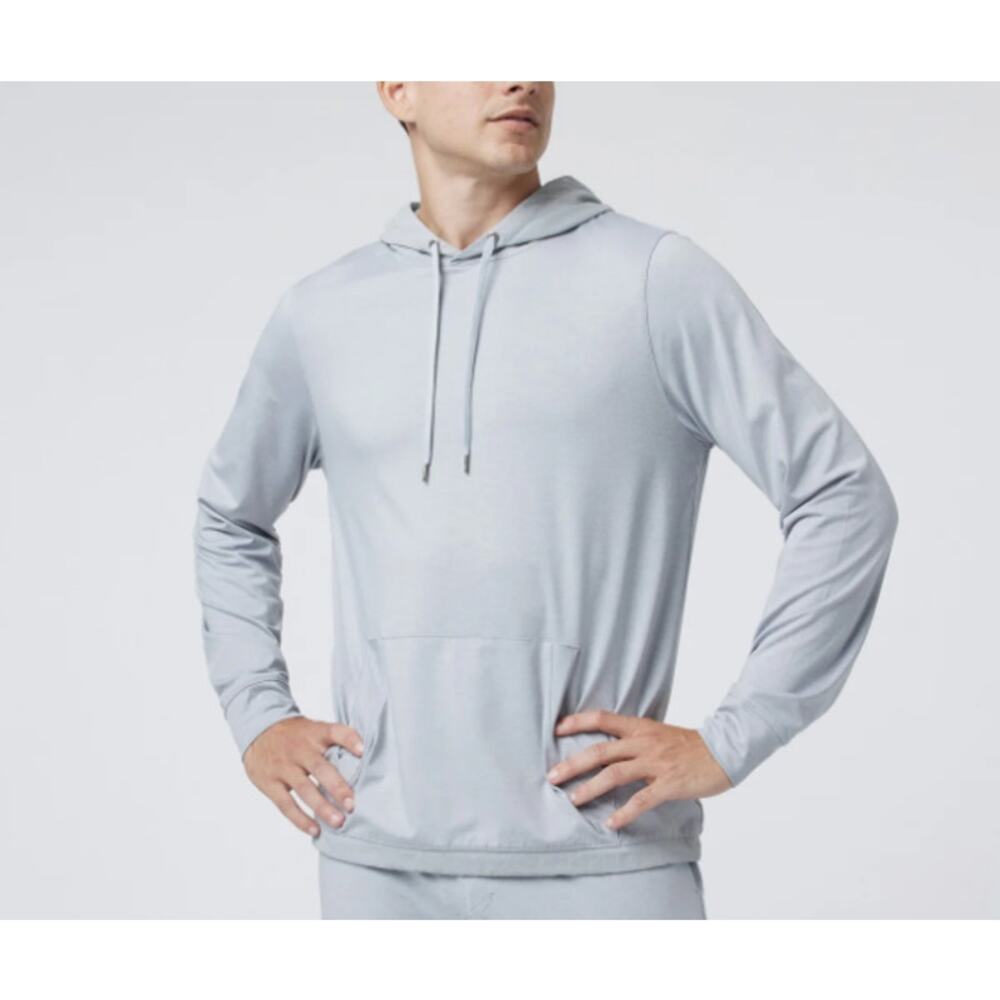 Vuori Sunday Element Hoodie Men S Gray Platinum Heather Athletic Performance